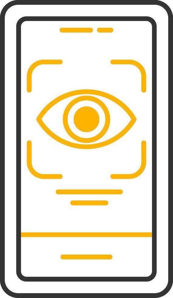 Retina Scanner Line Two Color Icon vector