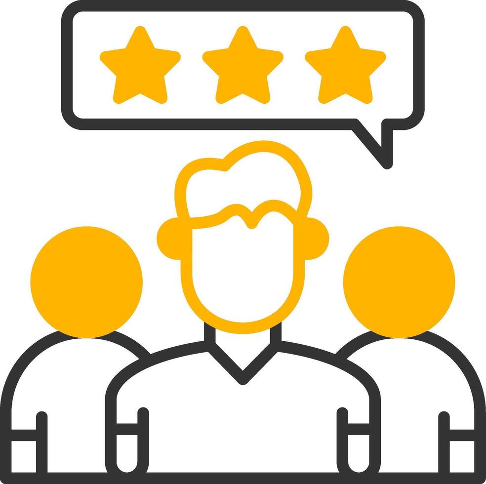 Leadership Rating Line Two Color Icon vector