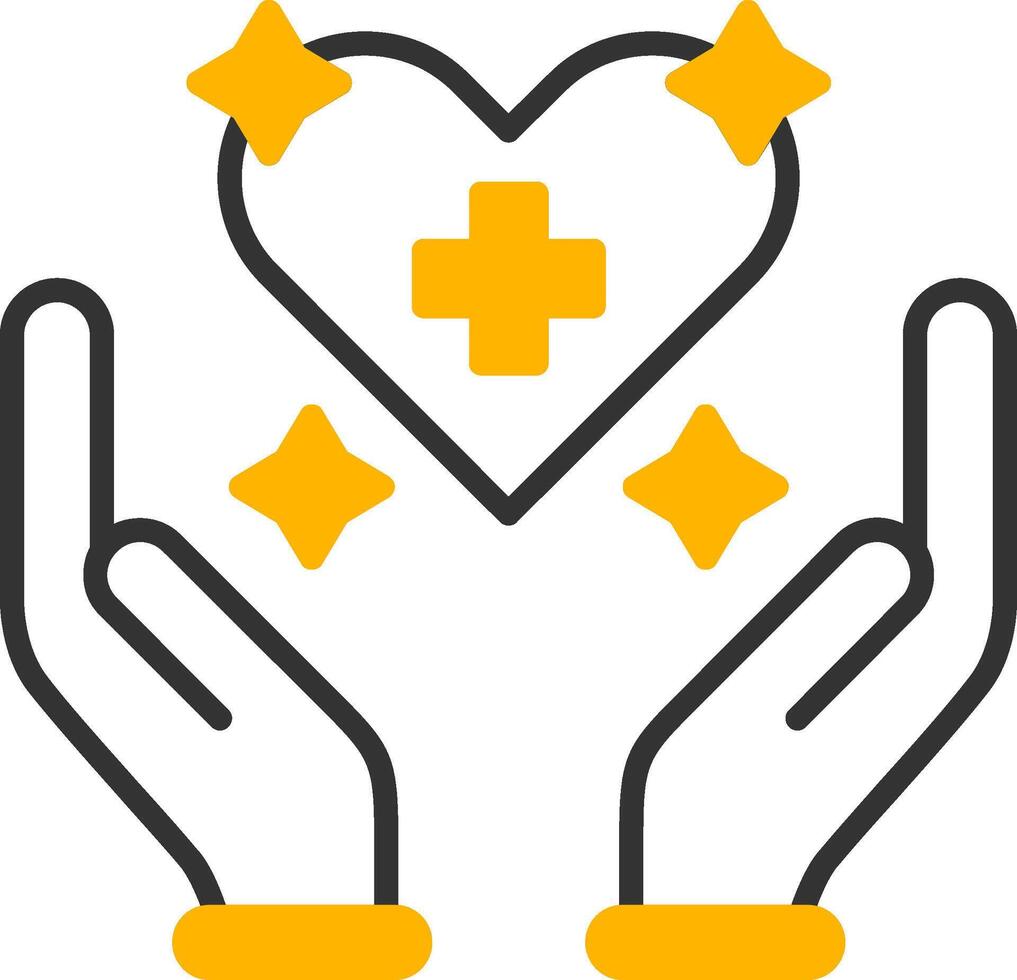 Self Consciousness Line Two Color Icon vector