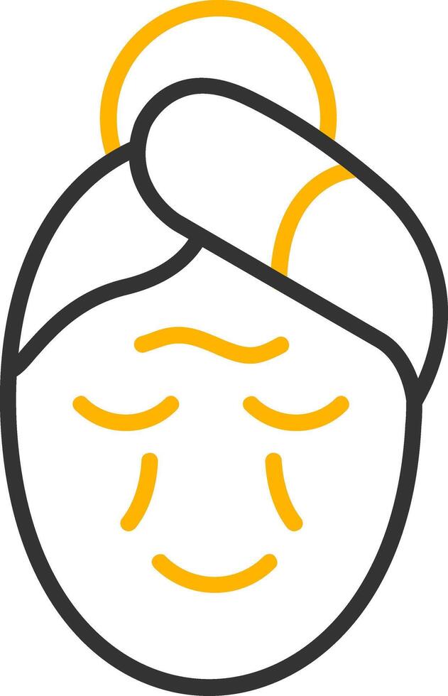 Wrinkle Line Two Color Icon vector