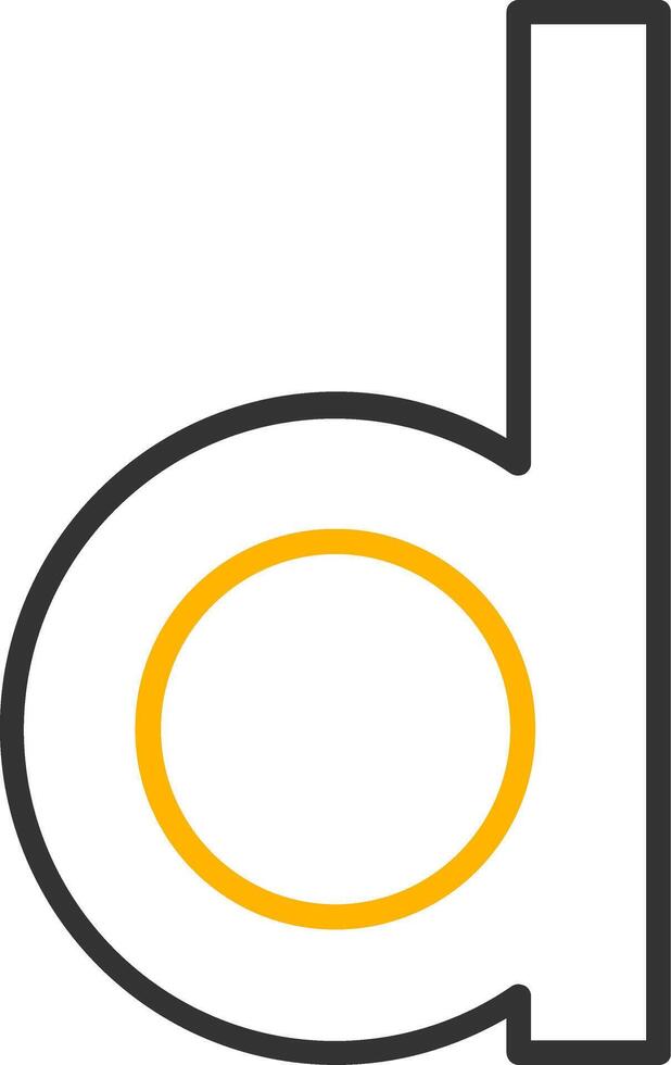 Small d Icon vector