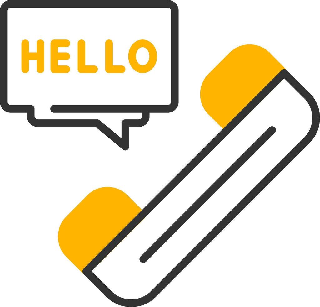 Hello Line Two Color Icon vector