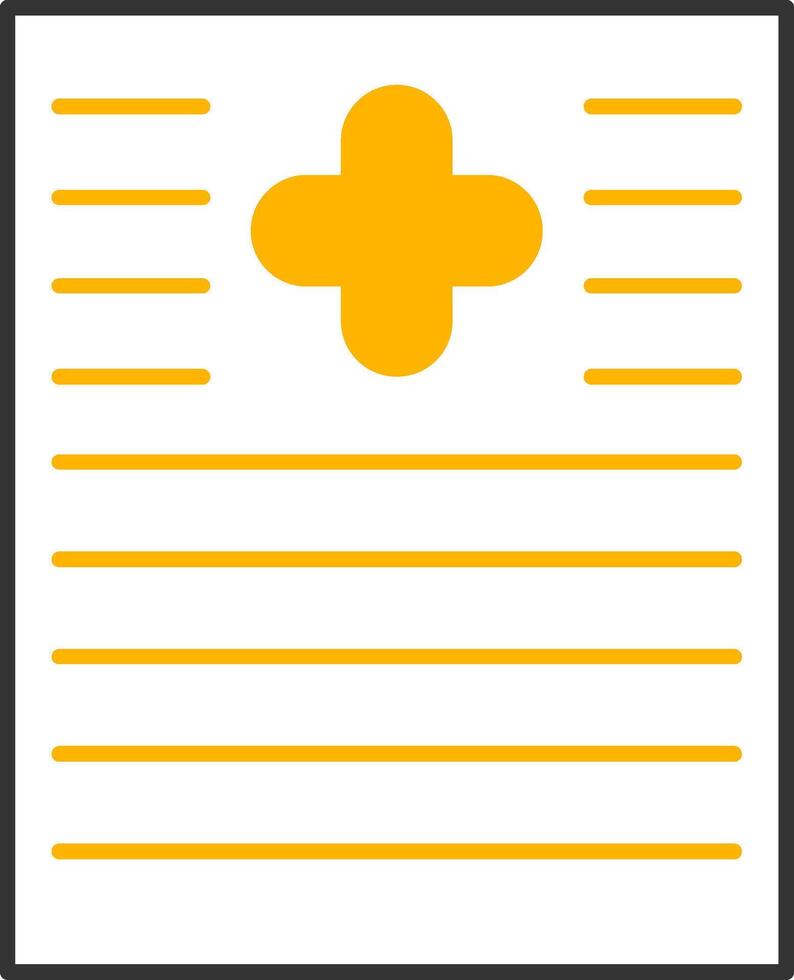 Medical Report Line Two Color Icon vector