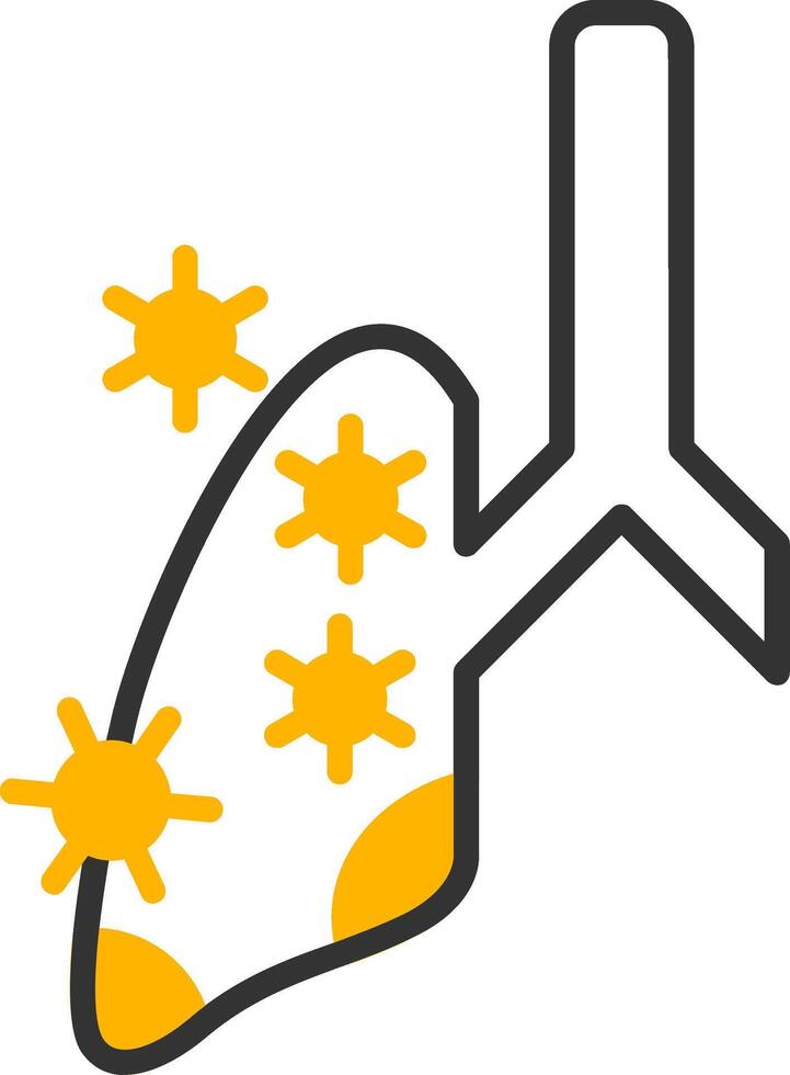 Tuberculosis Germs Line Two Color Icon vector