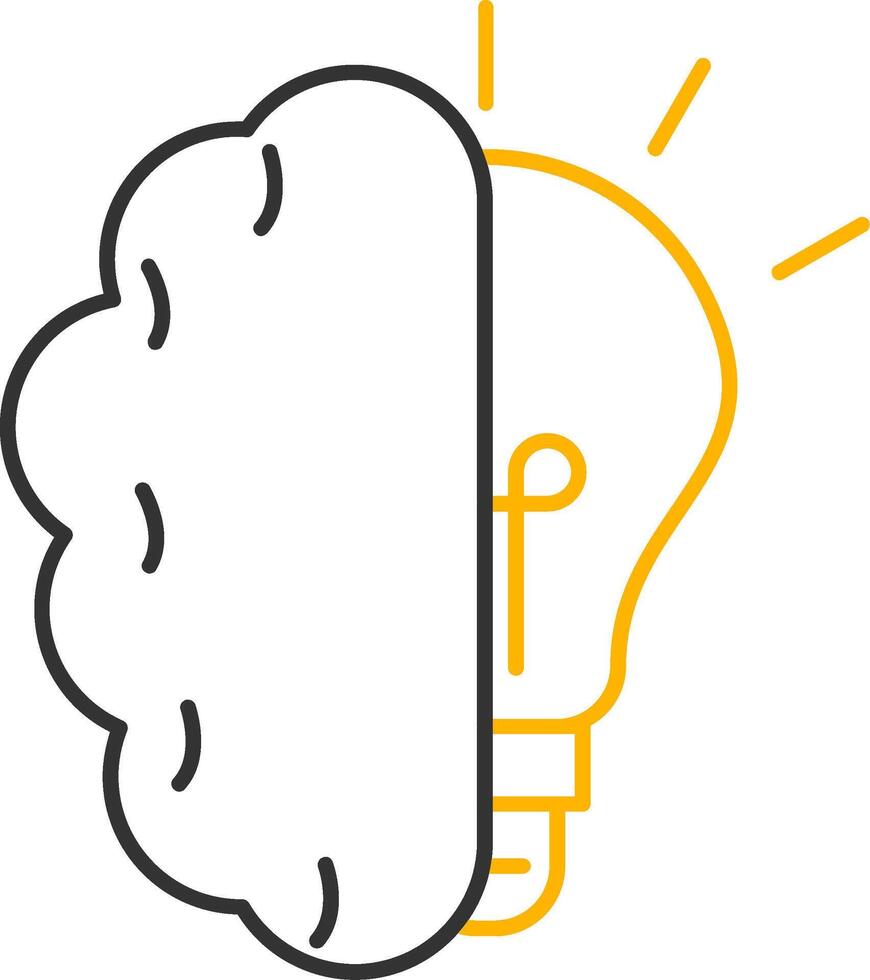 Brainstroming Line Two Color Icon vector