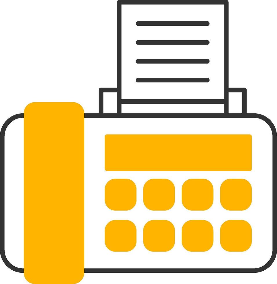 Fax Line Two Color Icon vector