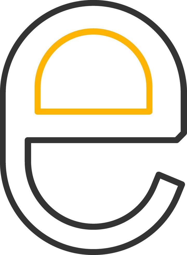 Small e Icon vector