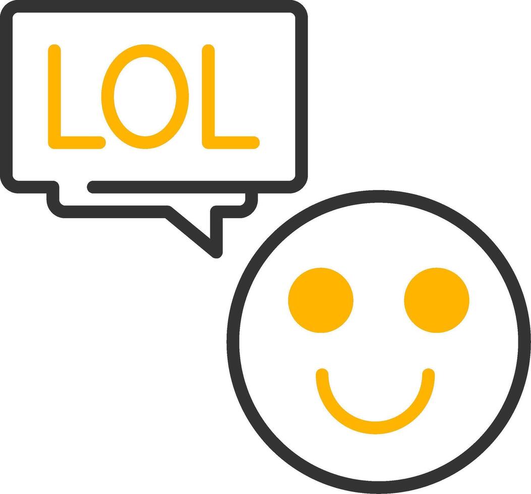 Lol Line Two Color Icon vector