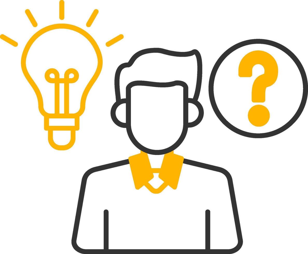 Curiosity Line Two Color Icon vector