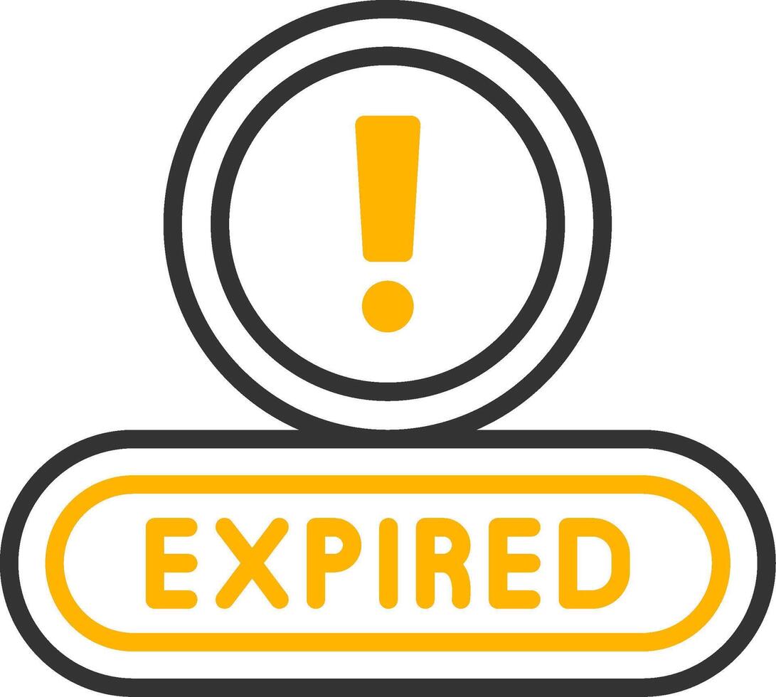 Expired Line Two Color Icon vector