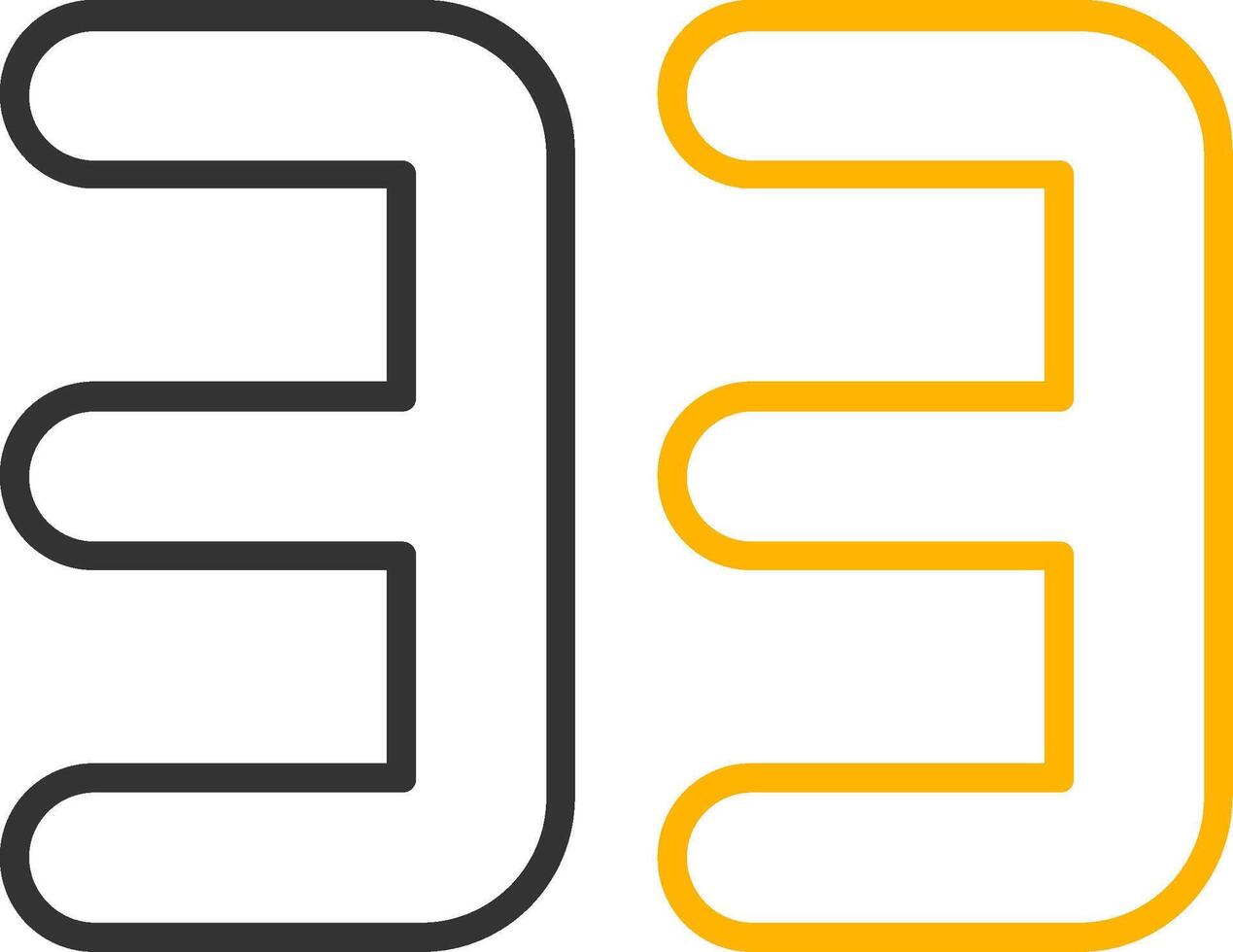 Thirty three Line Two Color Icon vector