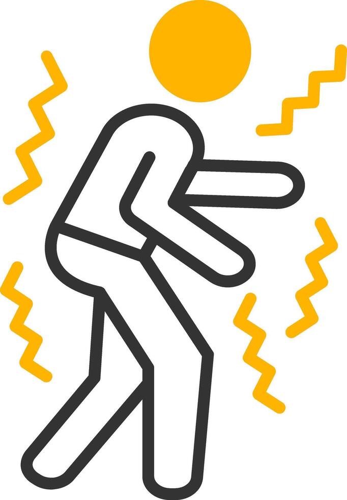 Parkinson Line Two Color Icon vector