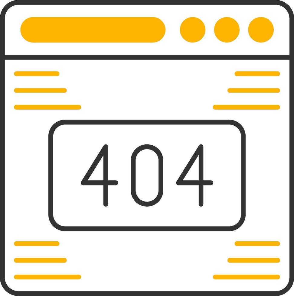 404 Error Line Two Color Icon vector