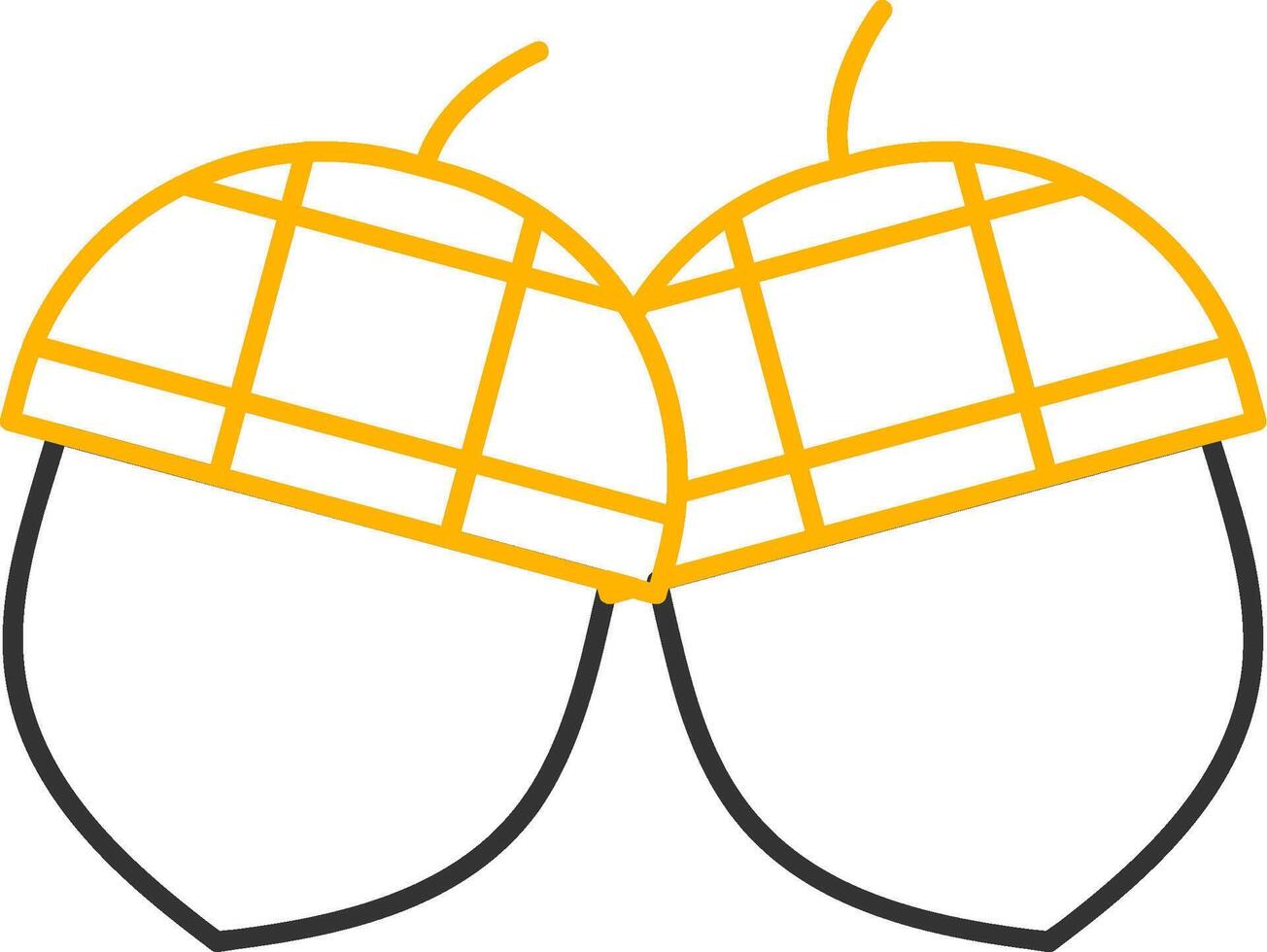 Acorn Line Two Color Icon vector
