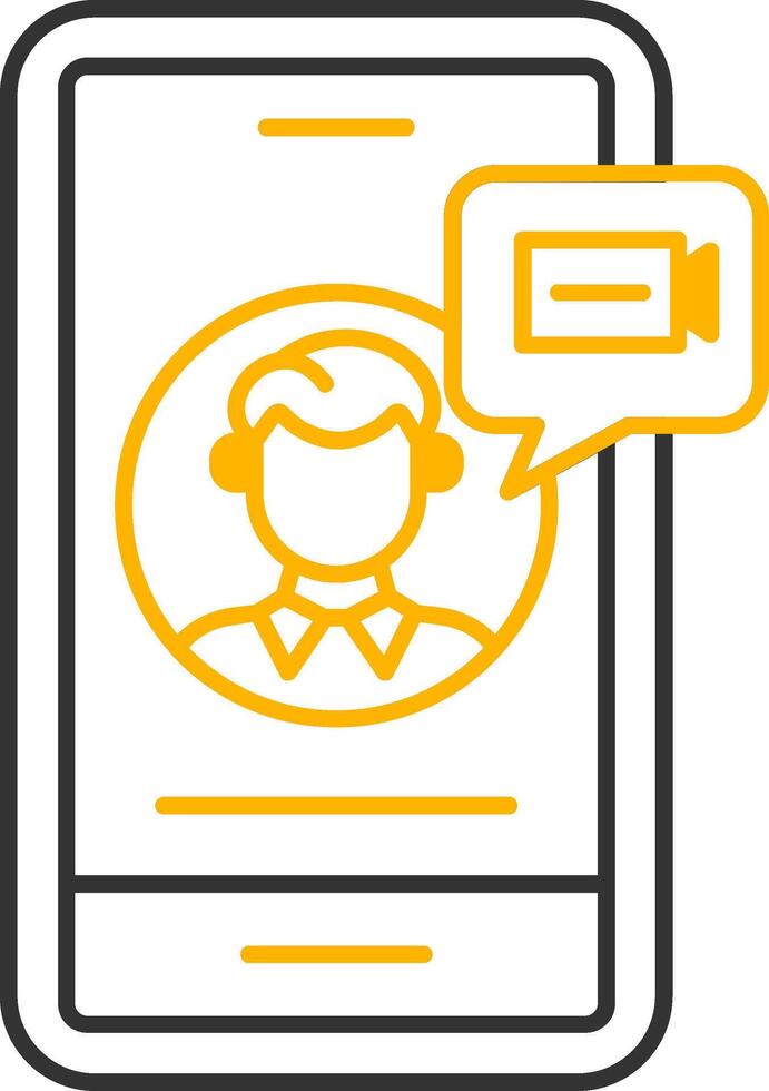 Conference Line Two Color Icon vector