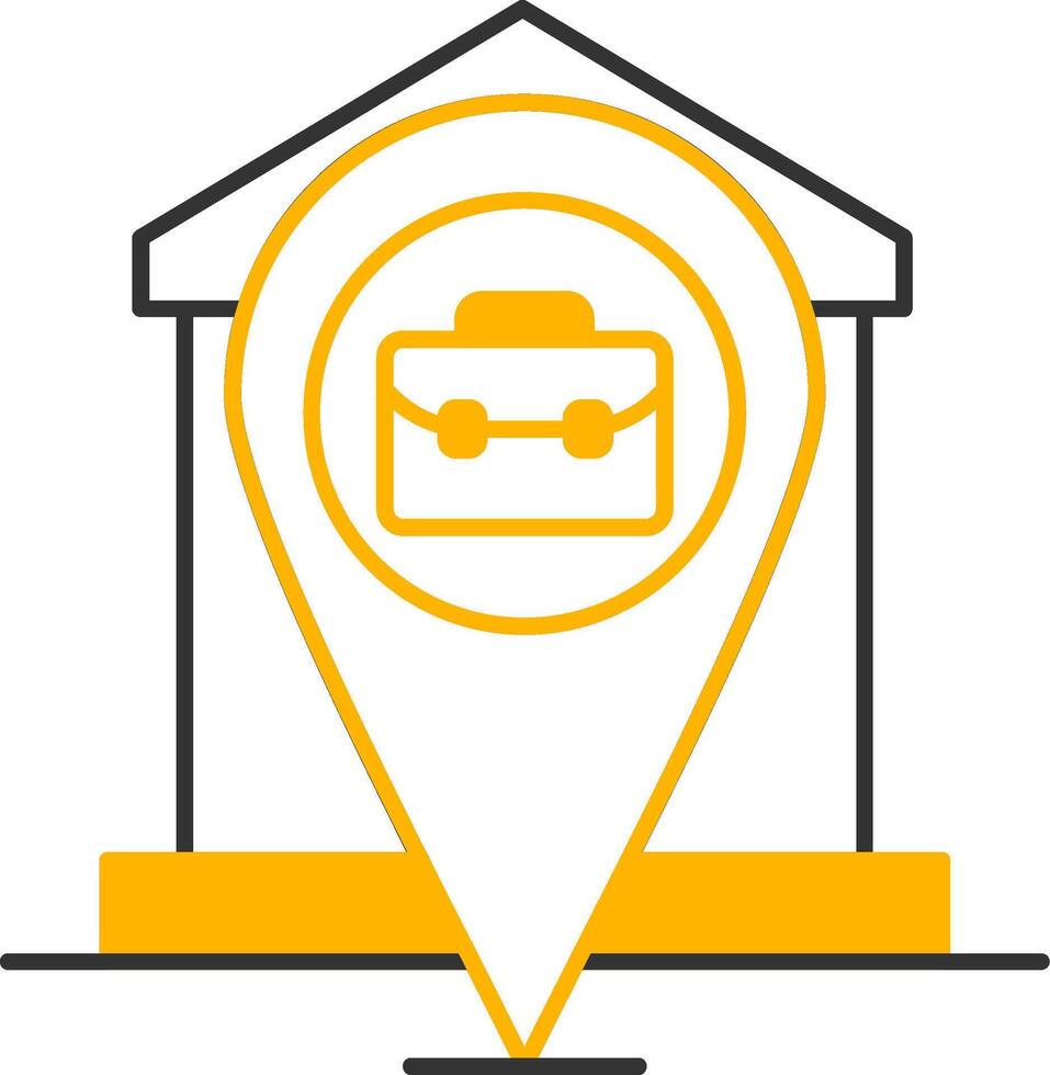 Remote Working Line Two Color Icon vector