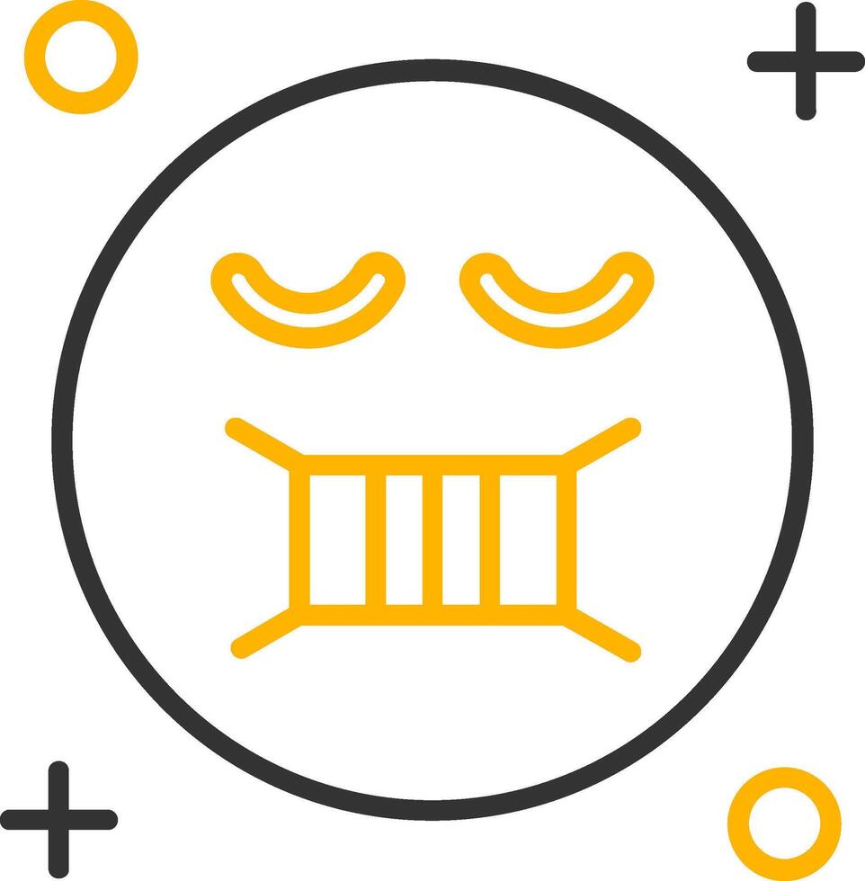 Face mask Line Two Color Icon vector