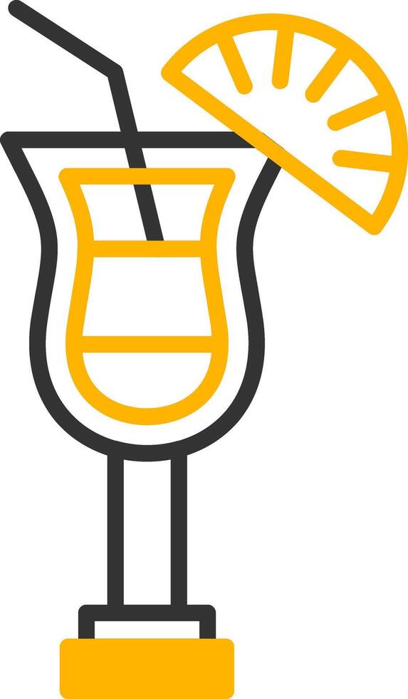 Cocktail Line Two Color Icon vector