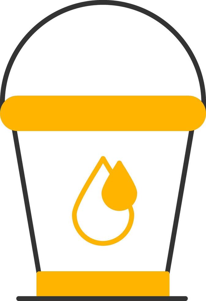 Water Bucket Line Two Color Icon vector