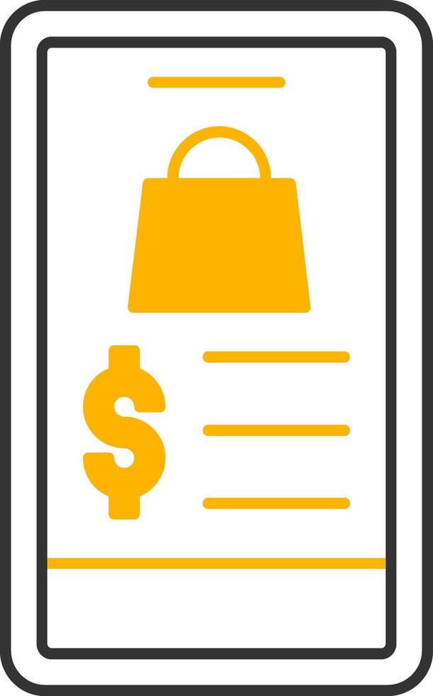 OnLine Two Color Shopping Line Two Color Icon vector