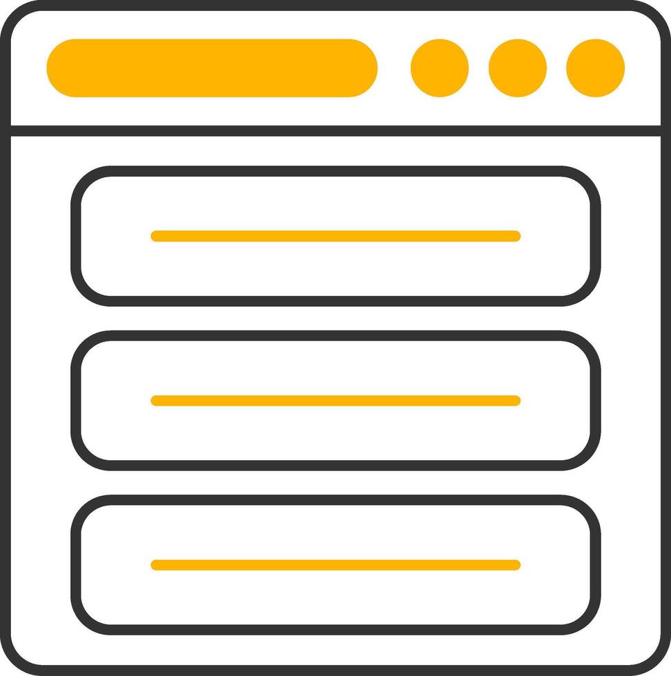 Web Menu Line Two Color Icon vector