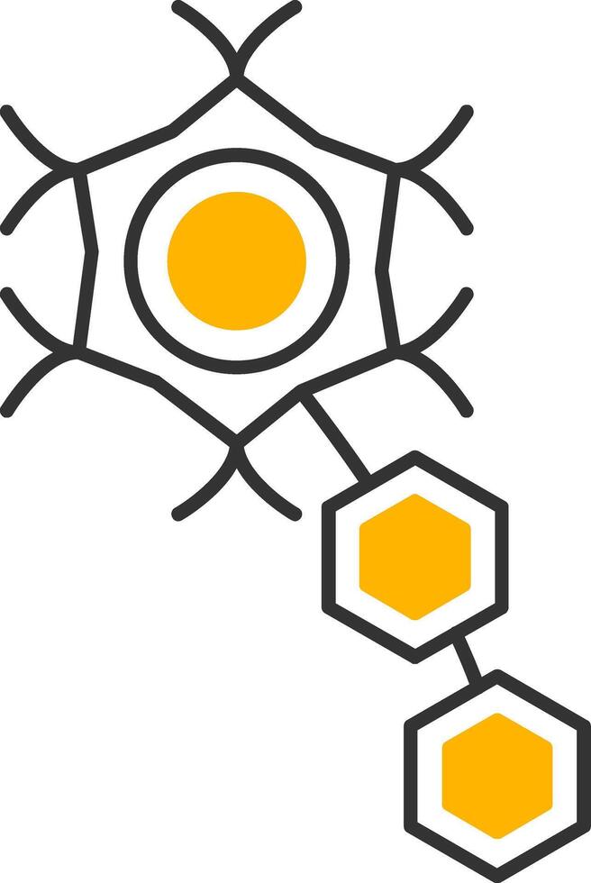 Neuron Line Two Color Icon vector