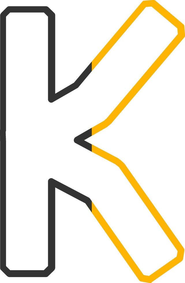 Small k Icon vector