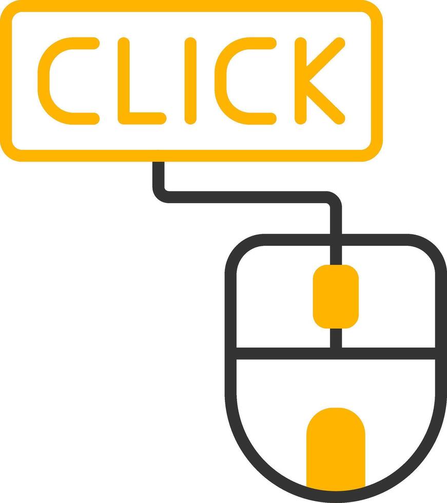 Click Line Two Color Icon vector