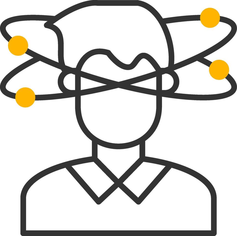 Dizziness Line Two Color Icon vector