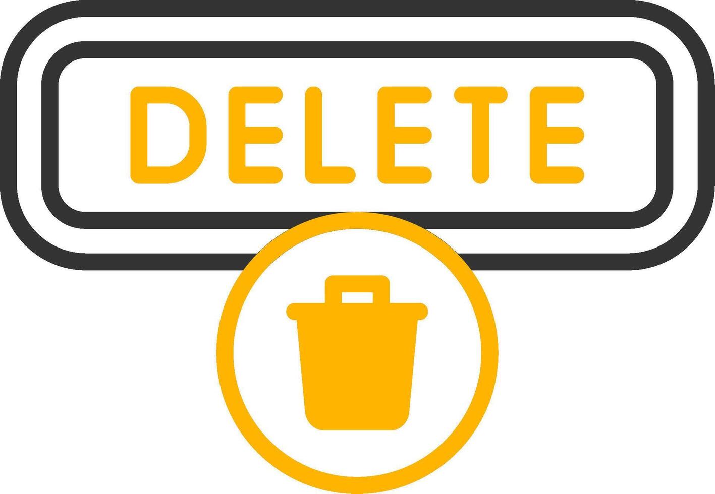Delete Line Two Color Icon vector
