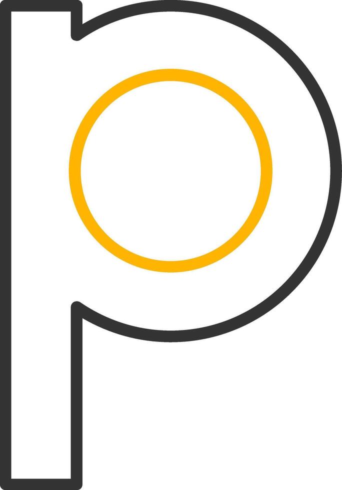 Small p Icon vector