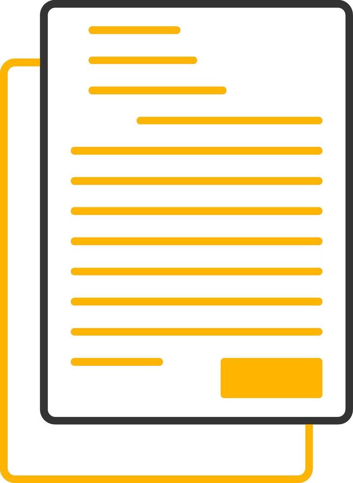 Letter Line Two Color Icon vector