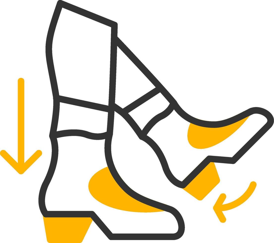 Step Back Line Two Color Icon vector