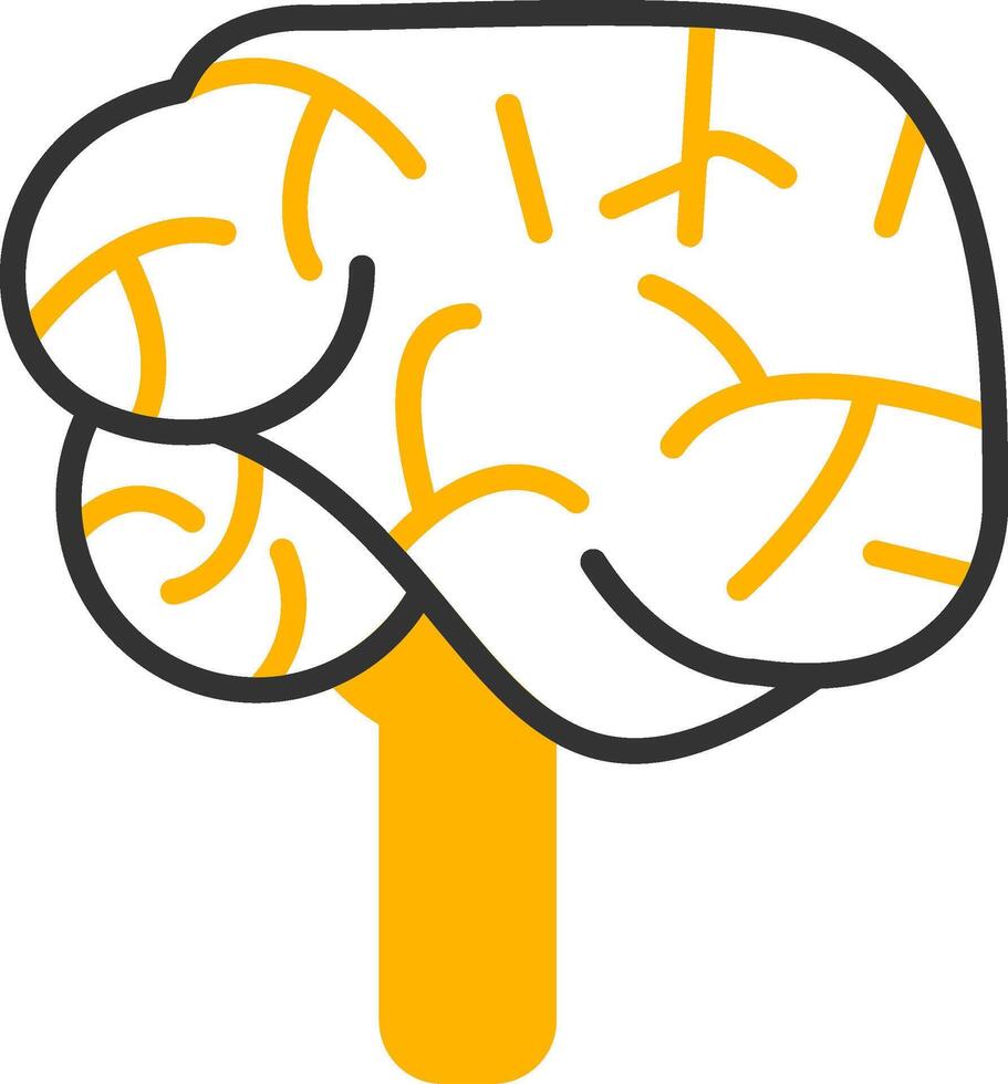 Cerebellum Line Two Color Icon vector