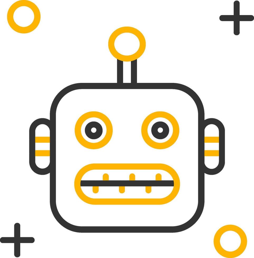 Robot Line Two Color Icon vector