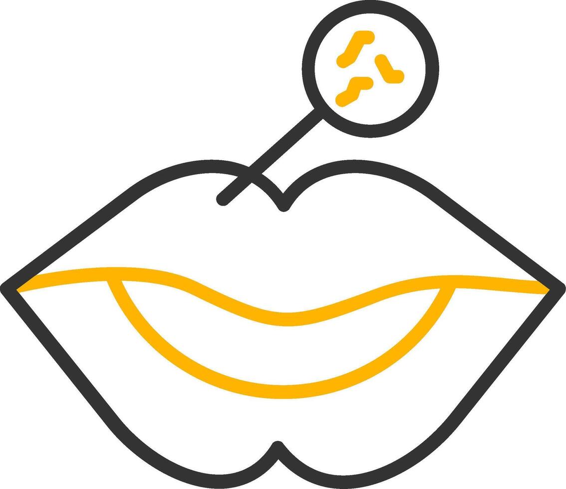 Lips Line Two Color Icon vector