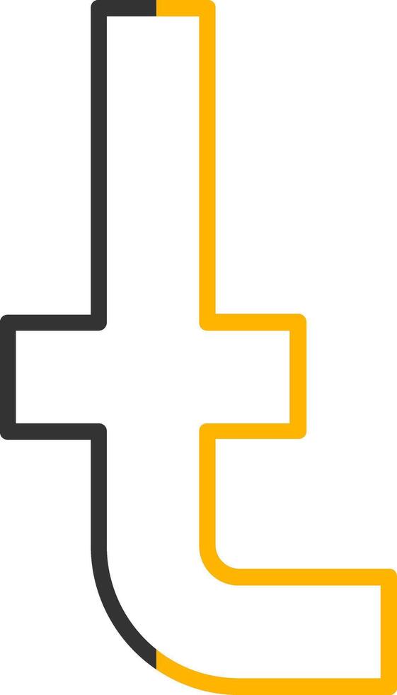 Small t Icon vector