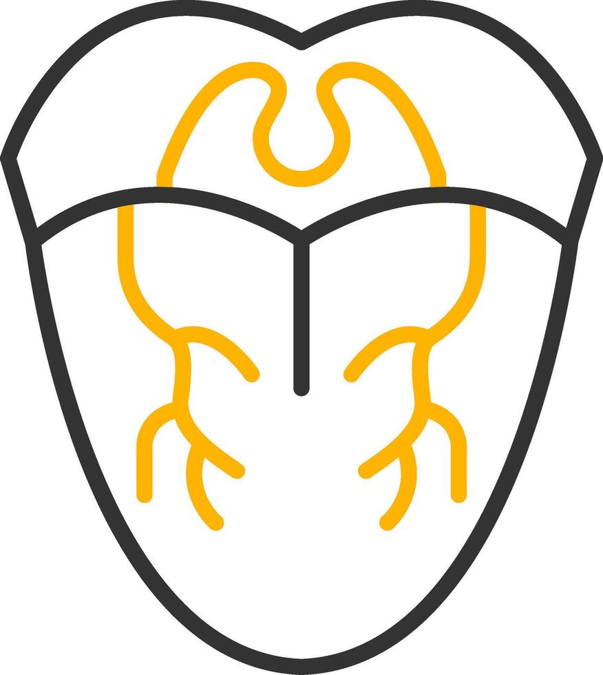 Tongue Line Two Color Icon vector