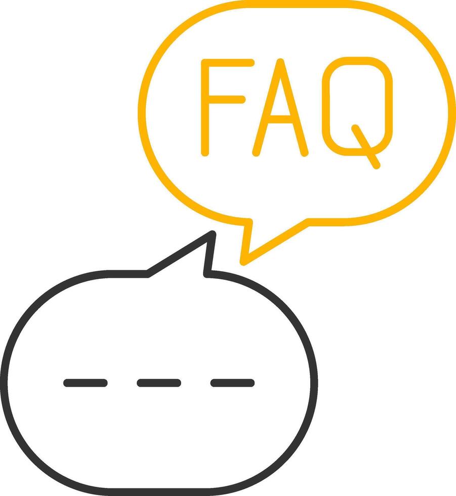 Faq Line Two Color Icon vector