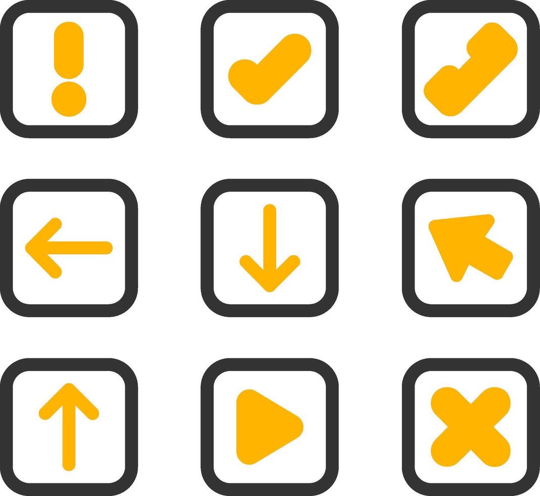 Web Button Line Two Color Icon vector