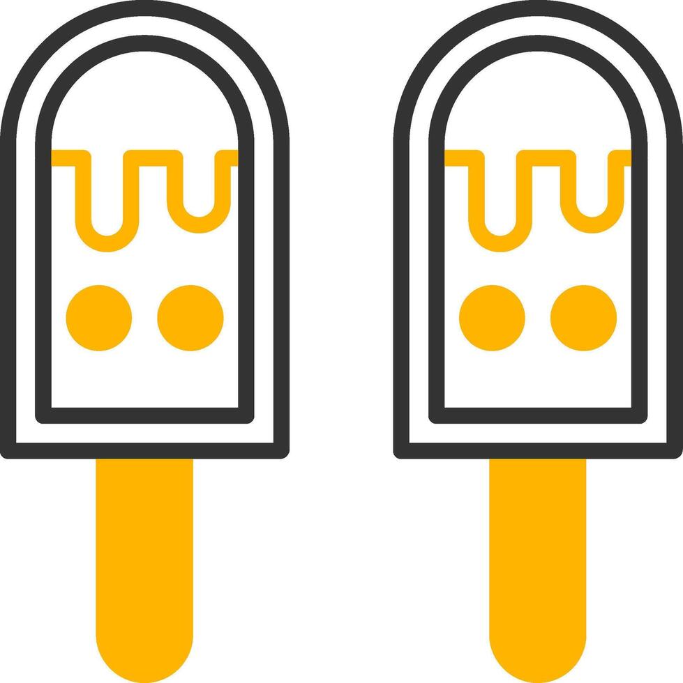 Ice Cream Line Two Color Icon vector