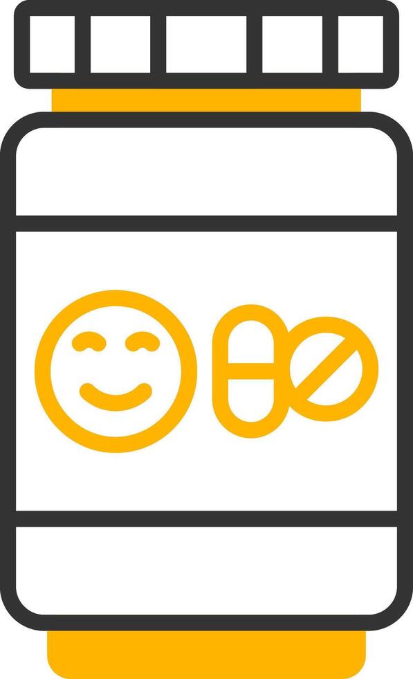 Antidepressant Line Two Color Icon vector