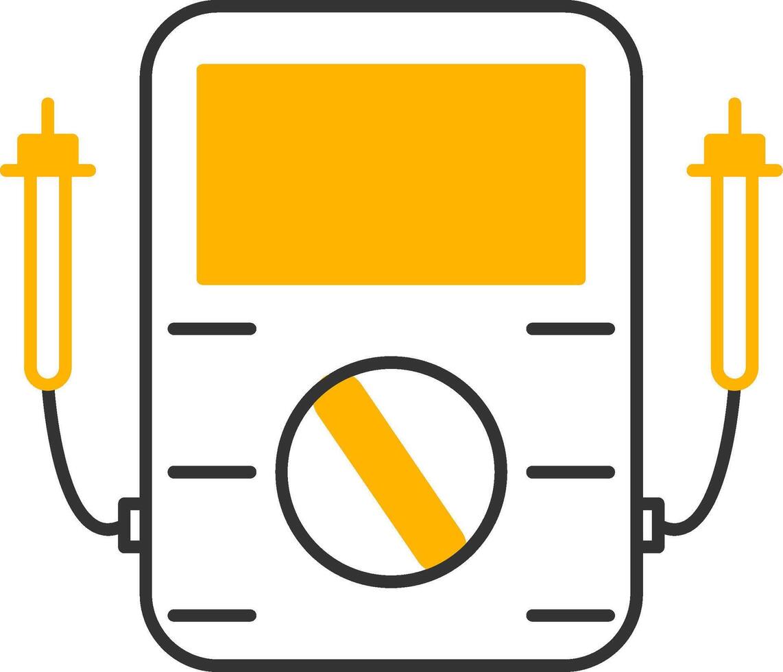 Voltmeter Line Two Color Icon vector