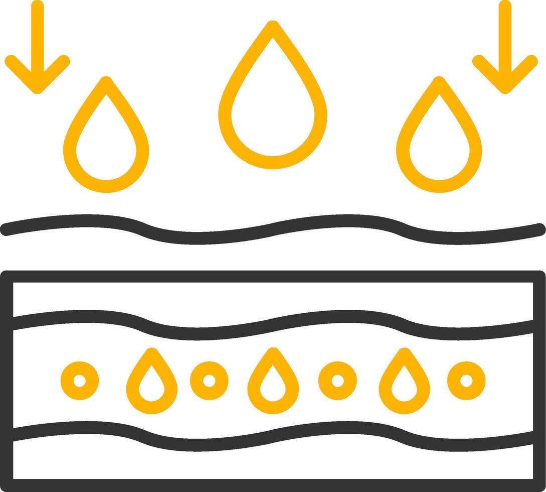 Hydrated Skin Line Two Color Icon vector