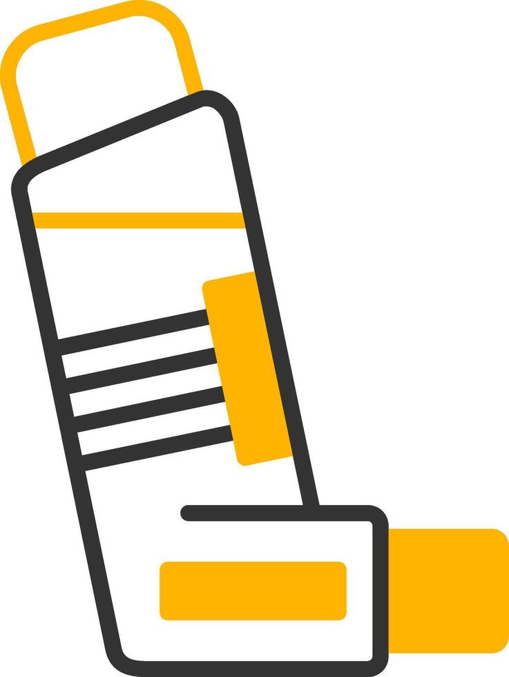 Inhaler Line Two Color Icon vector