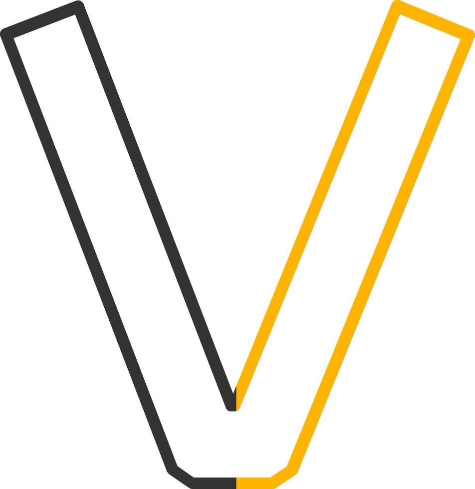 Small v Icon vector