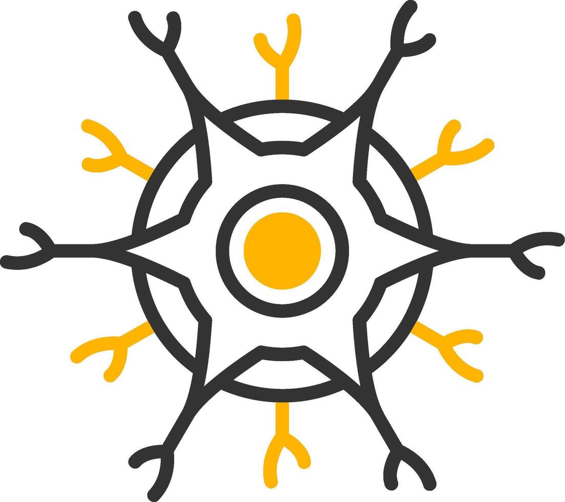 Neuron Line Two Color Icon vector