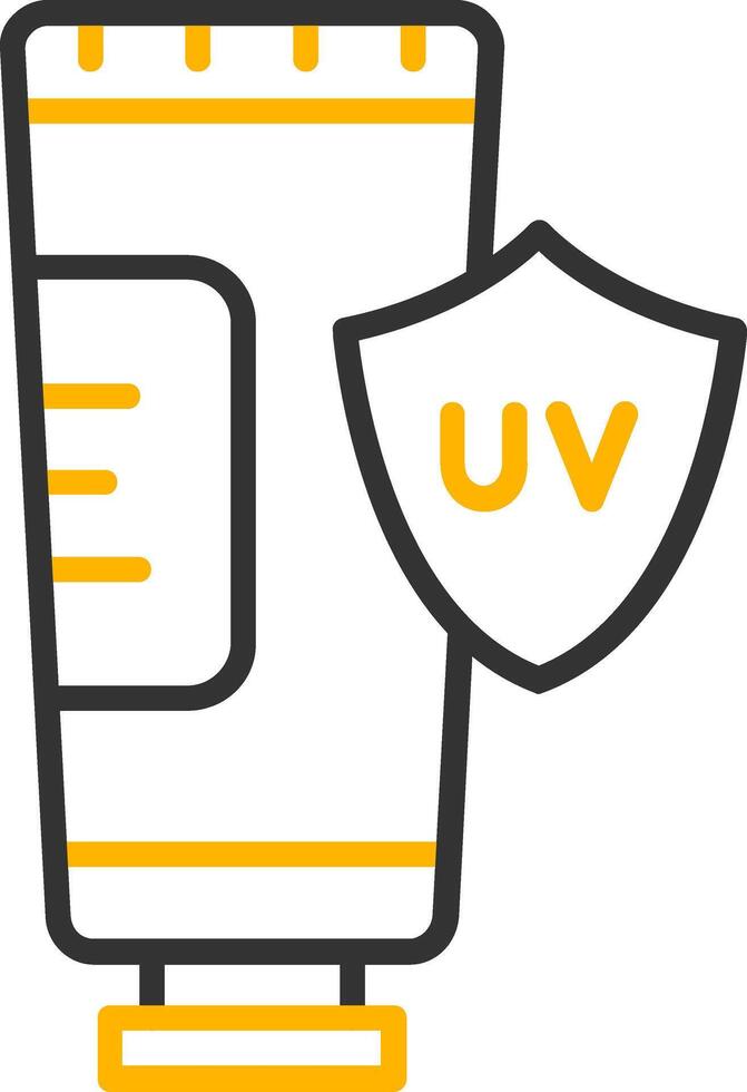 UV Protection Line Two Color Icon vector