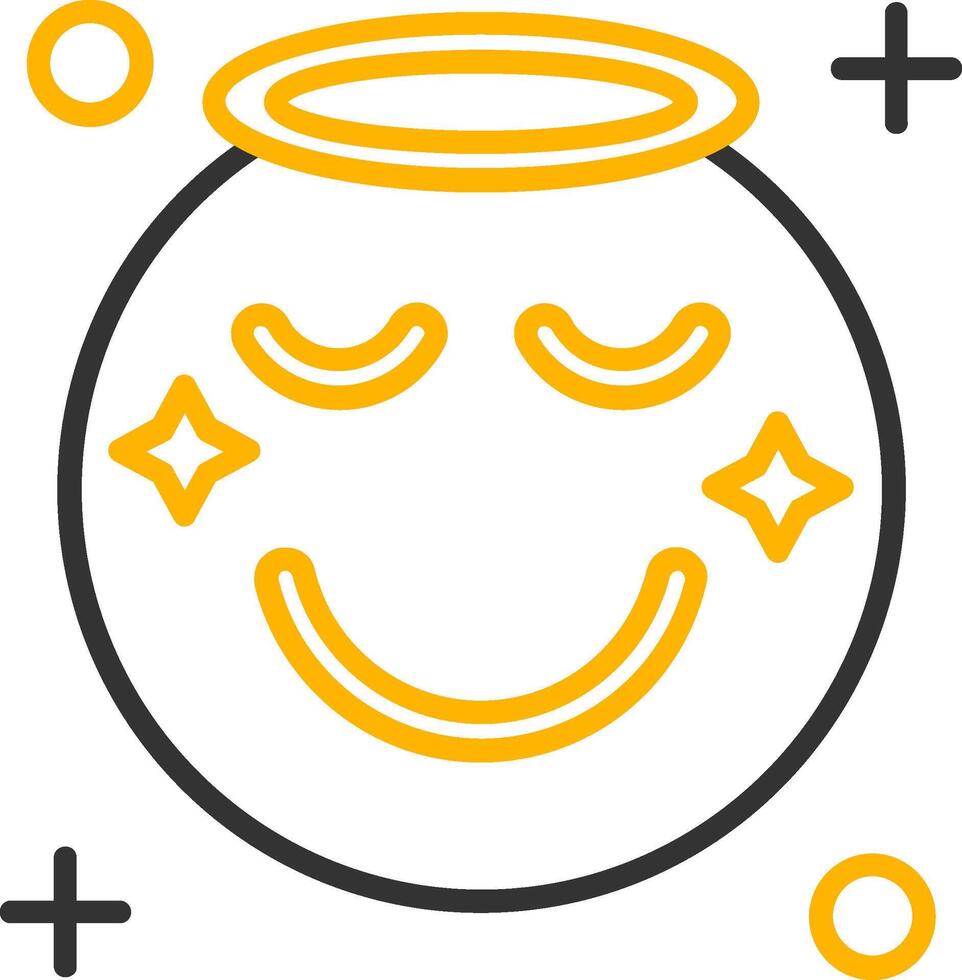 Angel Line Two Color Icon vector