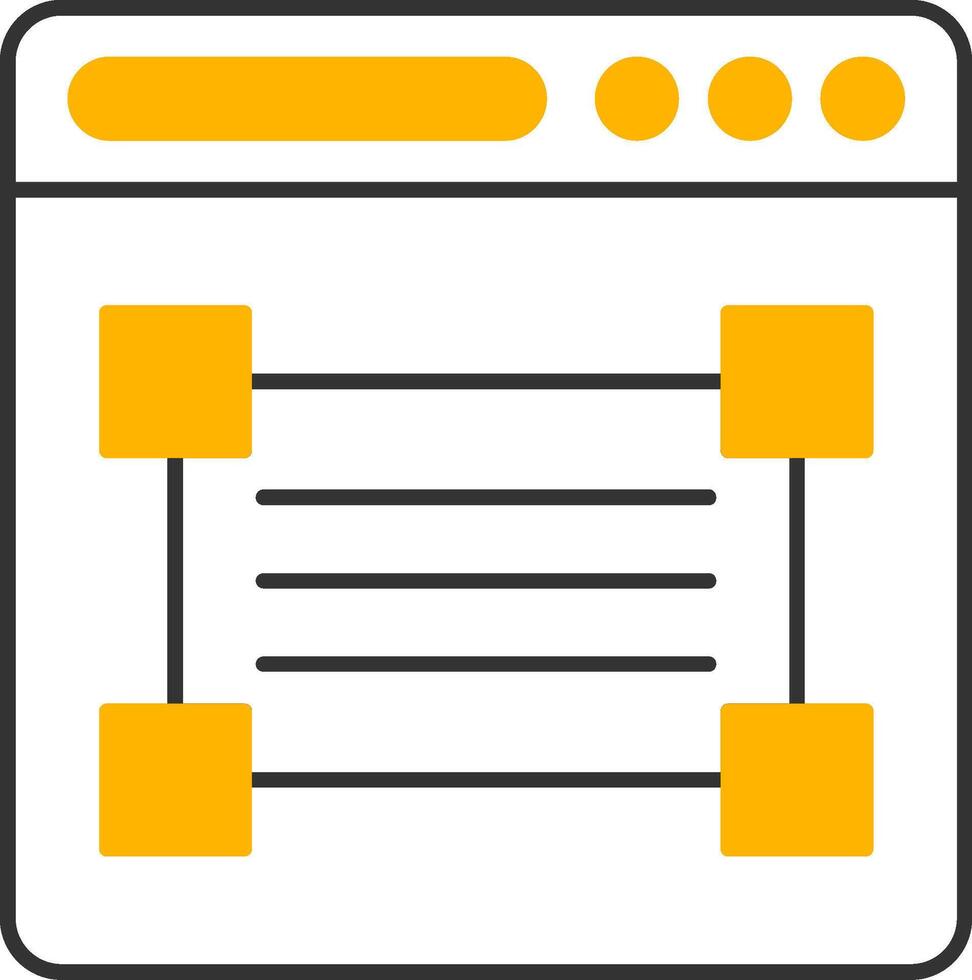Web Design Line Two Color Icon vector